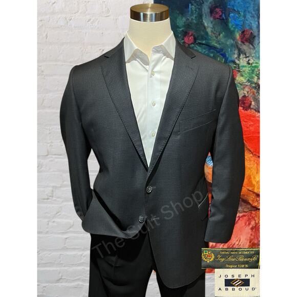 Joseph Abboud Other - LORO PIANA x Joseph Abboud 48R Super 130s Gray Check Plaid Blazer Jacket